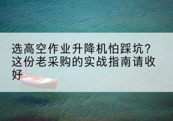 镇原高空作业升降机厂家推荐-选高空作业升降机怕踩坑？这份老采购的实战指南请收好